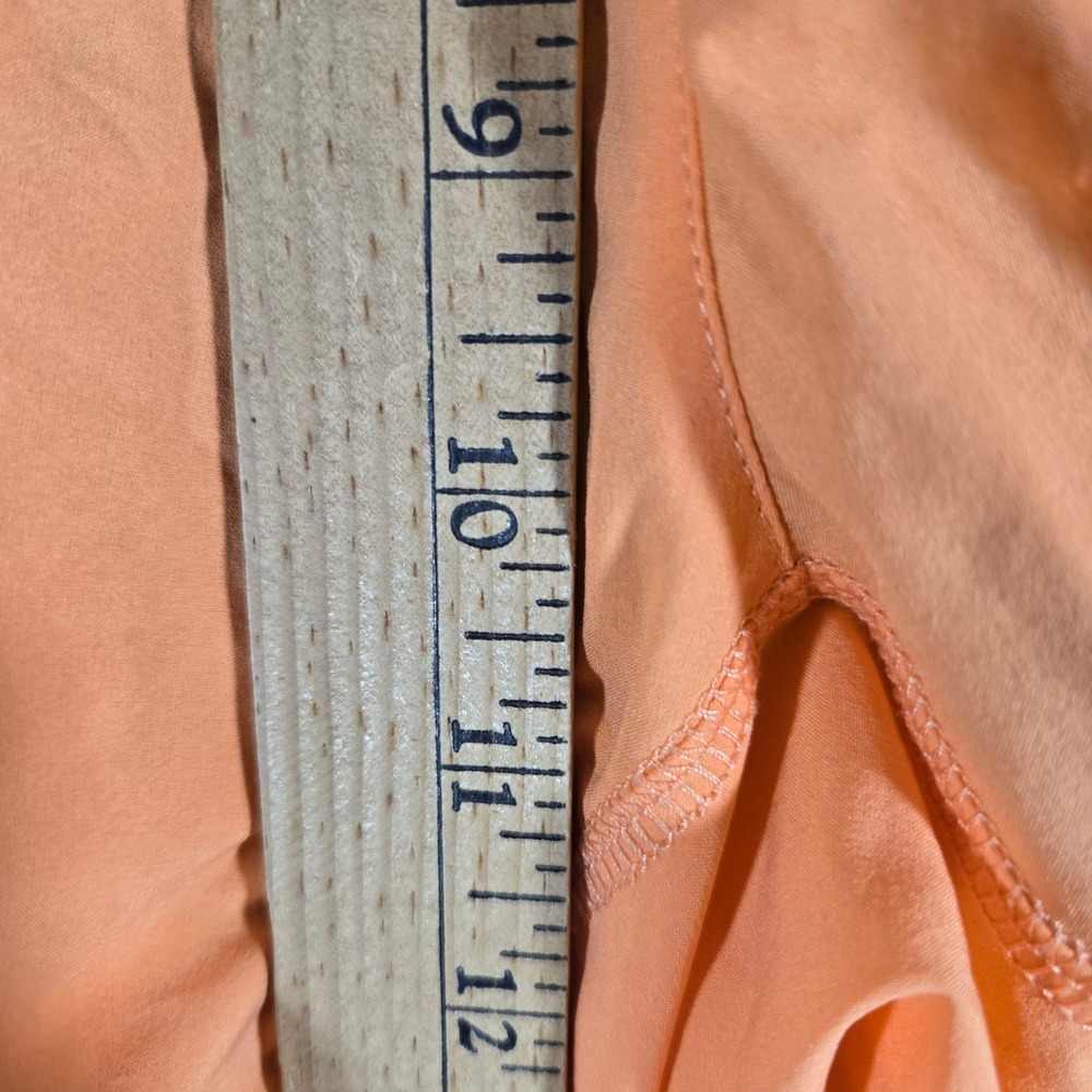 Rabbit Repeat 4 Womens Running Shorts Orange Navy Blue Zipper Pocket Large - Picture 3 of 9